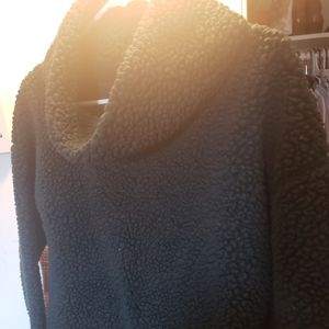 Navy green teddy jacket